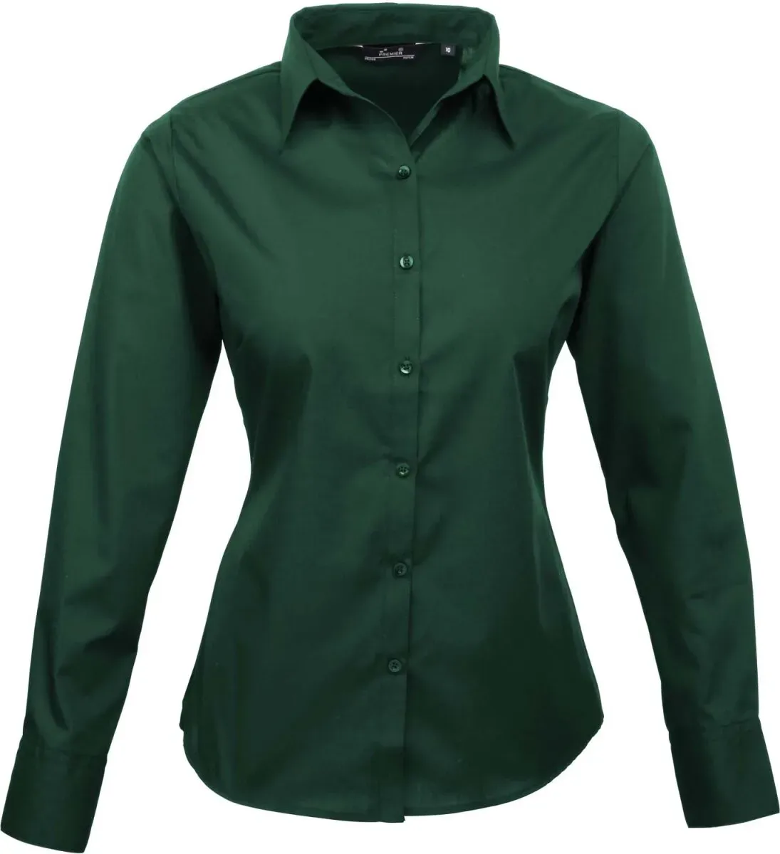 Premier Workwear Damen Popeline Bluse langarm PR300 bottle 52 (5XL/24)