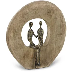 Moritz Skulptur Niemals allein 24,5 x 23 cm Schwarz Gold