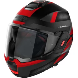 Nolan N120-1 06 Subway N-Com Helm, zwart-rood, 2XS Voorman