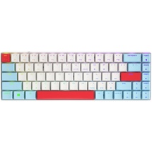 Cherry MX-LP 2.1 Compact Wireless, Wireless Compact Gaming Keyboard with 68 Keys, US Layout (QWERTY), RGB Lighting, Mechanical MX LOW PROFILE SPEED Switches, White