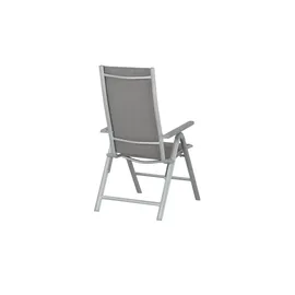 Möbel Kraft Solitaire Gartenklappsessel 58,5 x 67 x 109 cm grau/silber klappbar