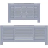 vidaXL MDF Heizkörperverkleidung Grau 205 cm