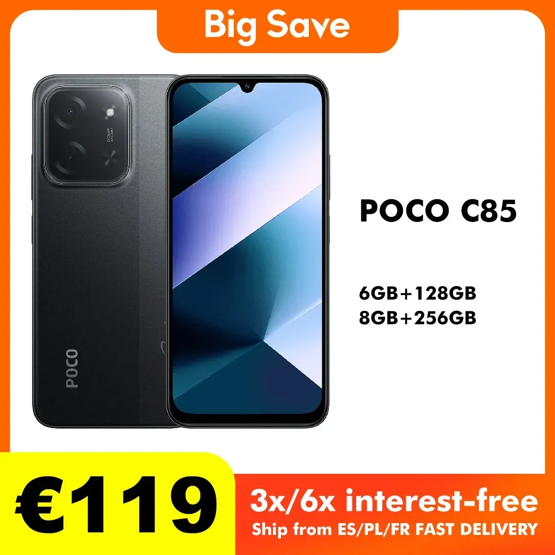 POCO C85 6 GB/128 GB 8 GB/256 GB NFC Globale Version Smartphone 50 MP Kamera 6000 mAh Akku