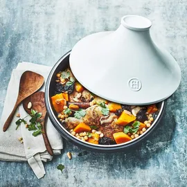 Emile Henry Delight Tajine 33 cm schwarz/weiß