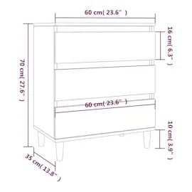 vidaXL Sideboard Räuchereiche 60x35x70 cm Holzwerkstoff