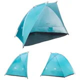 NILS CAMP – Strandzelt - Strandmuschel Pop Up UV Schutz - 120x260x120 cm - Blau - Blau