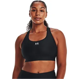 Under Armour HeatGear Armour Mid unwattierter Sport-BH Damen 002 black/white XL