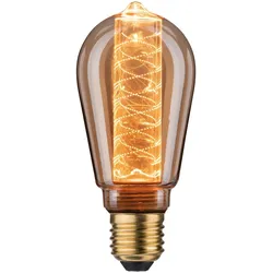 Inner Glow Edition LED Kolben  Innenkolben Spiralmuster E27 230V 120lm 3,6W 1800K dimmbar Gold