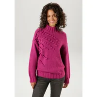 Aniston CASUAL Strickpullover mit eingestrickten, kleinen Bommeln Gr. 38,