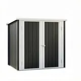 Oxeza Gerätehaus, Schwarz, Metall, Mode, Rechteckig, 86x134x147 cm, Aufbewahrung & Schutzhüllen, Geräteschuppen