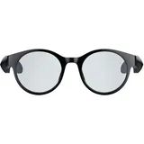 Razer Anzu Smart Glasses (runde, große Gläser) - Audio-Brille mit Blaulicht- oder Sonnenschutz-Filter (Integriertes Mikrofon + Lautsprecher, 5 Stunden Akku, spritzwassergeschützt) Schwarz