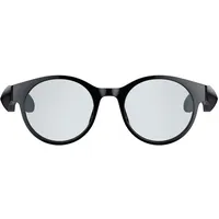 Razer Anzu Smart Glasses (runde, große Gläser) - Audio-Brille mit Blaulicht- oder Sonnenschutz-Filter (Integriertes Mikrofon + Lautsprecher, 5 Stunden Akku, spritzwassergeschützt) Schwarz