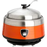 ALLGRILL Allgrill, Holzkohlegrill Kompakter multifunktionaler Holzkohlegrill Vulcano orange