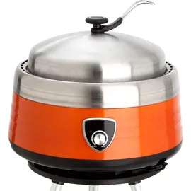 ALLGRILL Allgrill, Holzkohlegrill, Kompakter multifunktionaler Holzkohlegrill Vulcano orange