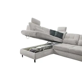 Lounge Collection Eckcouch Mikrofaser 2-Sitzer Grau
