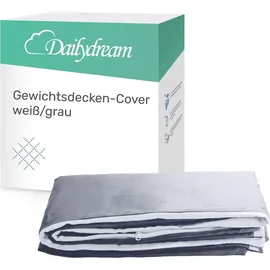 nivion gmbh Dailydream Bezug in weiß für Erwachsenengewichtsdecken 135 x 200 cm - zweifarbig