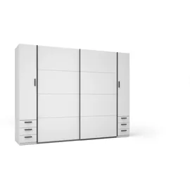 Home Affaire Kleiderschrank HOME AFFAIRE "Antioch, FSC-zertifiziert, mit Dreh-UND Schiebetüren", weiß, B:270cm H:207cm T:61,4cm, FSC-zertifizierter Holzwerkstoff, Schränke, Kleiderschrank, mit oder ohne Spiegel und Schubladen - YOUR Choice