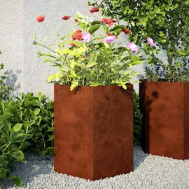 vidaXL Sechseckig 46 x 40 x 45 cm Braun