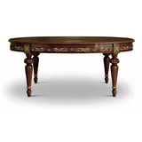 Casa Padrino Luxus Barock Esstisch Braun / Gold 160-210 cm - Barock Möbel - Made in Italy