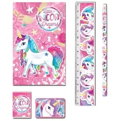 5-teiliges Einhorn Schreibwaren-Set