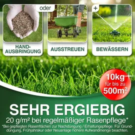 düngemeister Rasendünger für Ihren sattgrünsten Traumrasen - gesunder, dichter und sattgrüner Rasen sofort mit revolutionärer KI Formel - Lan...