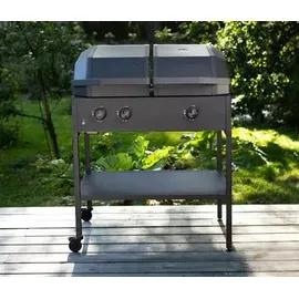 cozze Grillwagen 71 x 90 x 60 cm Stahl Schwarz