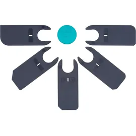 WOLFCRAFT Fugenglätter Fächerset 5-teilig, für Dichtstoffe, Sanitär- und Bodenfugen