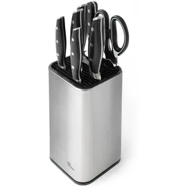 Joeji's Kitchen Universal Messerblock unbestückt Edelstahl Schwarz