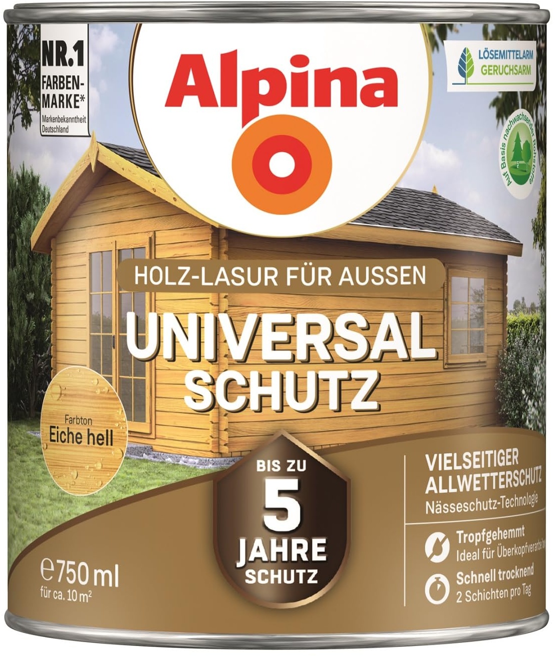 Alpina Universal-Schutz eiche hell 0,75 Liter