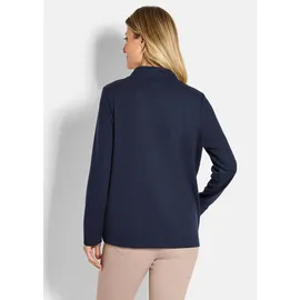 GOLDNER Langarm Viskose-Pullover, Stehbund", in marine | Gr.: 52,