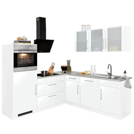 wiho Küchen Winkelküche »Cali«, ohne E-Geräte, Stellbreite 210 x 220 cm weiß