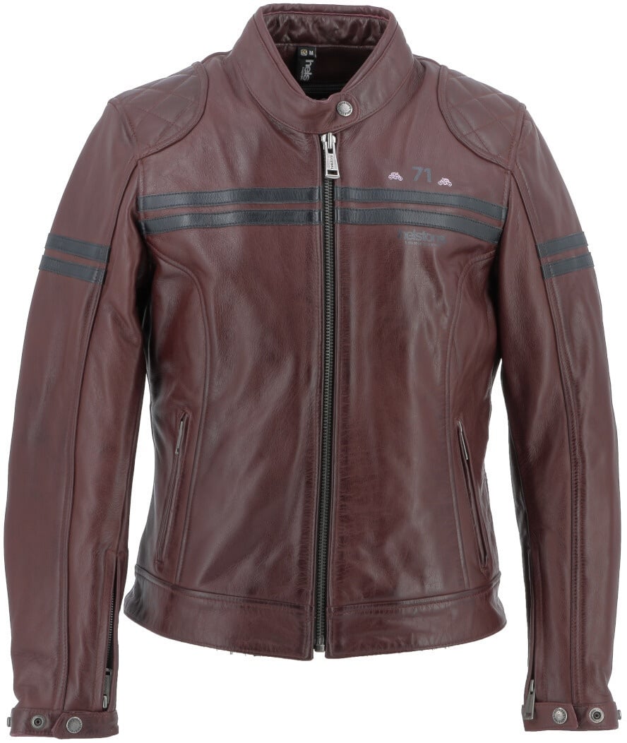 Helstons Chica Buffalo Damen Motorrad Lederjacke, rot, Größe XL