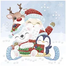 Ludwig Bähr Bastelfilz Moosgummi Mosaik Glitter Santas Schlitten
