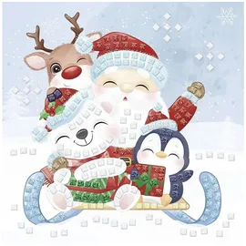 Ludwig Bähr Bastelfilz Moosgummi Mosaik Glitter Santas Schlitten