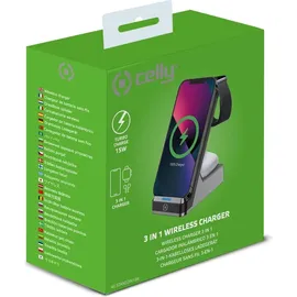 CELLY WLSTAND3IN1 3-in-1-Ladeständer Kabellos 15W - Grau