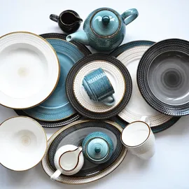 Mäser Prospero Kaffeeservice 12-tlg. für 4 Personen blau