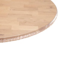 Klare runde Vinyl-Tischdecke, runde Tischdecke, wasserdichte Tischdecke, elastisch, transparent, Kunststoff-Tischdecke, Kunststoff-Tischdecke, Schutz für den Tisch, m