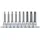 KS Tools 1/2" CHROMEplus RIBE-Bit-Stecknuss-Satz, lang, 9-tlg.