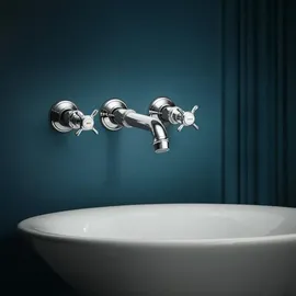 Hansgrohe Montreux 3-Loch Waschtischarmatur Brushed Black Chrome