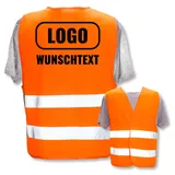 PixiPrints.com Persönliche Warnweste selbst gestalten mit eigenem Aufdruck * Bedruckt mit Name Text Bild Logo Firma * Anzahl: 20 Warnwesten * Farbe/Druck: Orange/Rücken - 20 Warnwesten