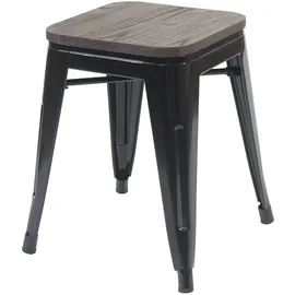 Mendler Hocker HWC-A73 Holz-Sitzfläche 39 x 46 x 39 cm Rot/Schwarz