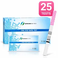 Safecare Bio-Tech Ovulationstest 25 Ovulationstest - Fruchtbarkeitstest Für Frauen, 25mlu/ml, Striefentest für Urin Luteinisierendes Hormon (LH), 25-tlg., Ovulationstest, Schnelles Ergebnis, einfache Handhabung, hohe Genauigkeit