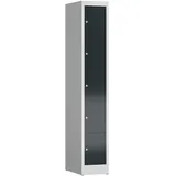 Lüllmann Schließfachschrank Stahl 180x30x50cm grau 5 Fächer abschließbar