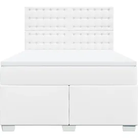 vidaXL Boxspringbett 140 x 200 cm Weiß