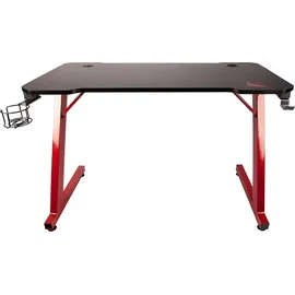 KONIX Gamingtisch SKADI Stahl Gaming-Tisch, Groß, Schwarz/Rot - Schwarz