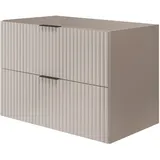 Rodan Waschbeckenunterschrank 2 Schubladen 80 x 57 x 46 cm Beige