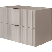 Rodan Waschbeckenunterschrank 2 Schubladen 80 x 57 x 46 cm Beige