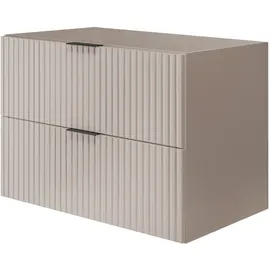 Rodan Waschbeckenunterschrank 2 Schubladen 80 x 57 x 46 cm Beige