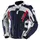 Furygan Apalaches Evo Damen Motorrad Textiljacke wasserdicht - Dunkelblau/Hellgrau/Rot / L