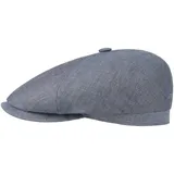 Stetson Brooklin Leinen Schirmmütze Damen/Herren - Sommercap mit Fischgratmuster - Leinenmütze Herringbone - Ballonmütze Frühjahr/Sommer Denim L (58-59 cm) - L